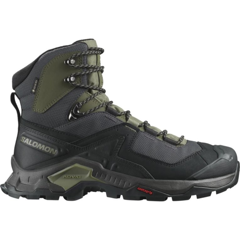 Black / Olive Salomon Quest Element GTX Men\'s Hiking Boots | PH 53789O